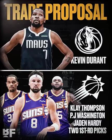 和歐文濃眉組三巨？美媒：獨行俠可用克萊+PJ+哈迪+倆首輪去換KD