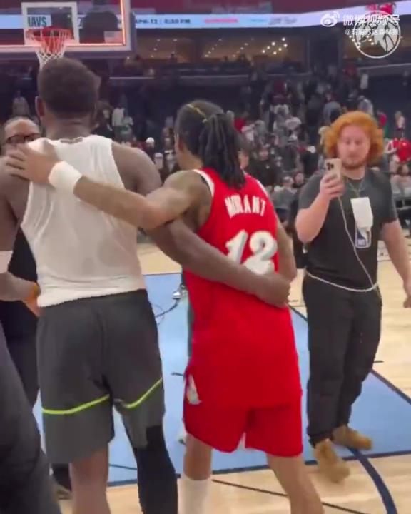 狼王&槍王惺惺相惜！華子賽后與莫蘭特相互致意！