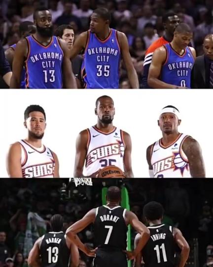 太陽三巨頭徹底失?。棵烂剑憾盘m特的三巨頭球隊總是一樣的結(jié)局？